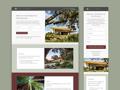 Santa Lucia Preserve - Landing Page Refresh conversion digital design digital marketing landing page landing page design