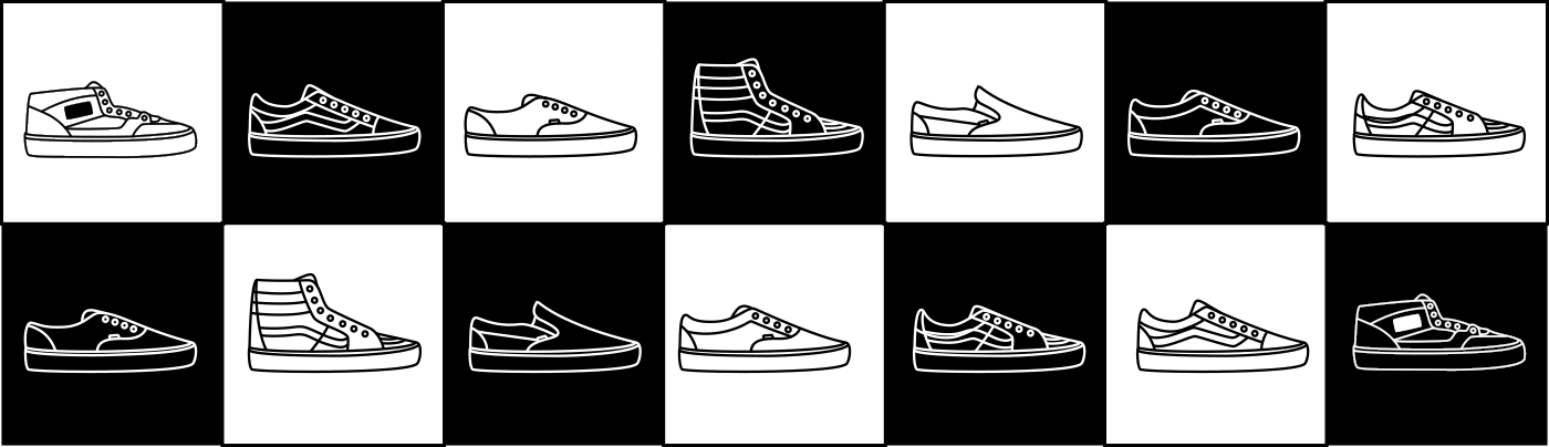 Vans Classic Sneakers | Icon Pack doodle doodle illustration fanart icon icon pack off the wall oldskool sk8hi slipon sneaker vans vans off the wall