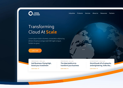 OmniCloud - Website Hero Animation tech ui ux web webdesign website websitedesign