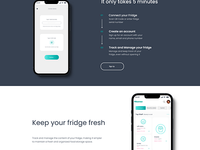 Hisense Fridge Mate figma landing page ui