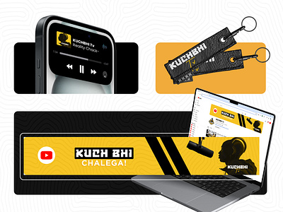 KuchbhiTv-Podcast Youtube Channel And Merch Design merch mock podcast ui youtube