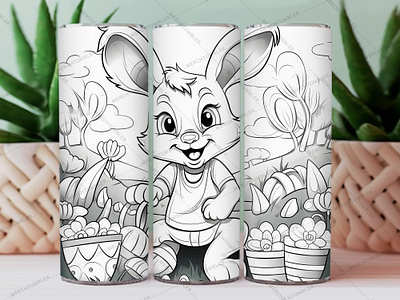 Bunny Skinny Tumbler Wrap animal tumbler bunny tumbler celebration vector color image custom design decoration tumbler design illustration ornament tumbler photography skinny tumbler sublimation tumbler design art tumbler sublimation tumbler warp vector art waterslide tumbler