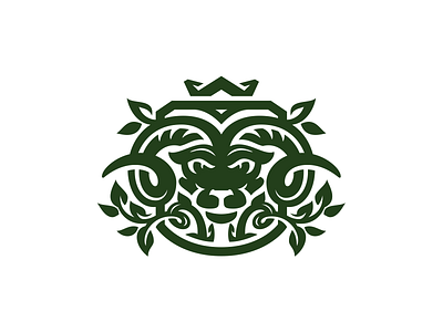 Ram character coat of arms crown eco logo logotype nature ram