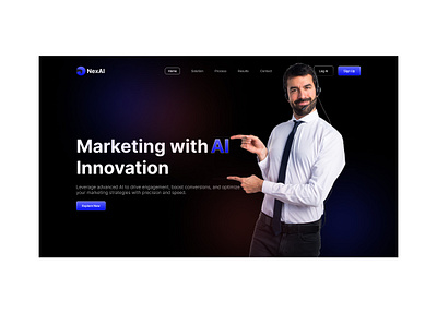 Ai Marketing Hero Section ai marketing ai marketing hero section figma marketing website ui website design