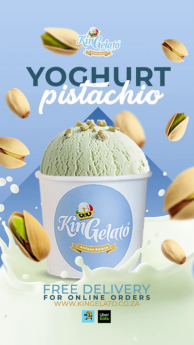 KinGelato_Flavour Highlight(Yoghurt Pistachio) animation motion graphics