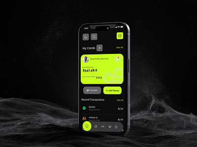 Banking App app appdesign banking banking app branding canva dark mockup dark mode design logo mobile banking mobile banking app mockup template ui