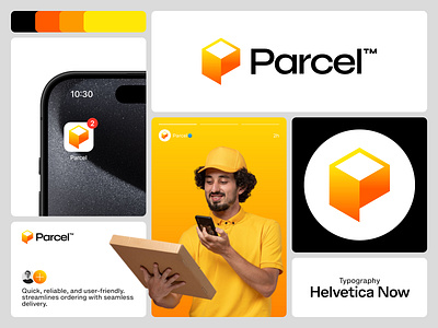 Parcel | Courier, Delivery, Transport or Logistic Logo Design app logo box logo brand identity branding courier courier logo creative logo design delivery delivery logo graphic design letter p logistics logo logo logo design logo trends modern logo design p box logo p logo p parcel logo transport logo