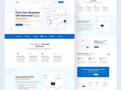 Strata - SaaS Landing Page business landing page design figma landing page saas saas landing page saas product saas website ui ux website