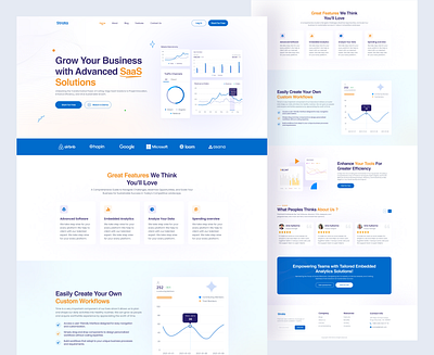 Strata - SaaS Landing Page business landing page design figma landing page saas saas landing page saas product saas website ui ux website