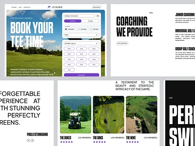 St. George - Booking Page bold style booking booking page brand identity branding design exercise golf golf club landing page luxury minimalist modern popular sport sport club website ui ux web design website