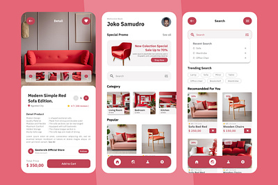 Kokayu - Furniture Mobile App application apps cloth design e commerce layout online retail sale shop shopping store ui ux website