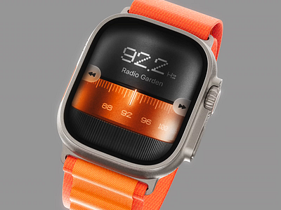 Radio FM 3d animation apple blue browser fabric green motion music orange radio redshift render scroll stations texture tune ultra watch wrist