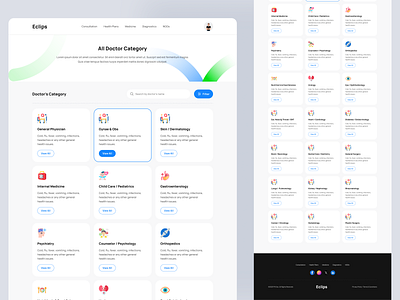 Eclips Medical All Doctor Category Page Design category design doctor category design inner page medical inner page medical website medical website component product design ui design visual design
