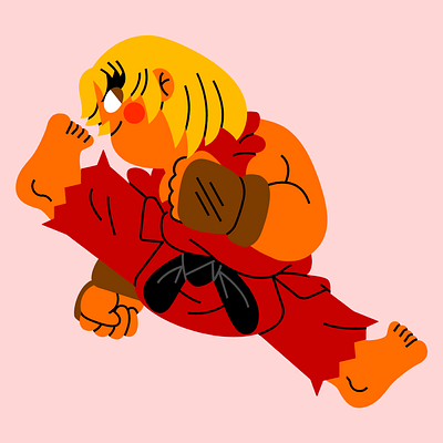 Ken Masters fanart illustration ilustración jhonny núñez street fighert videogame