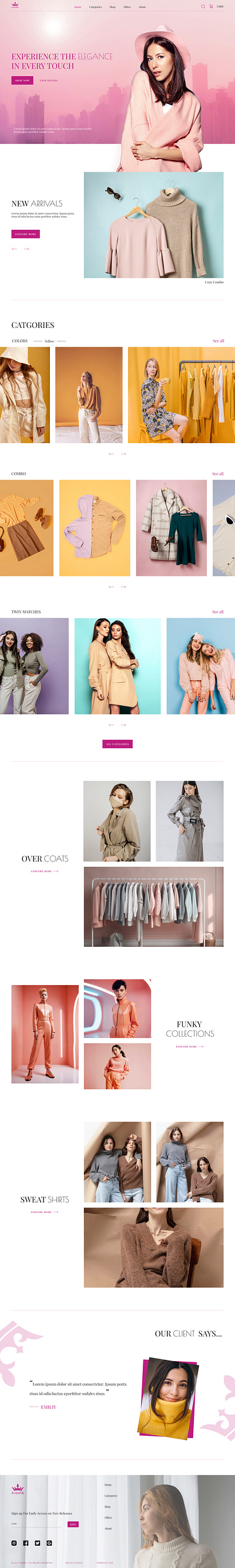 Landing Page ( Shopping Site ) clothing craxinno craxinnotechnologies ecommerce figma landing landing page page shop shopping website