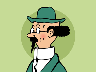 Professor Calculus Illustration cartooning cartoons character design character illustration comic comicbooks comics flat colour hergé illustration painting tintin