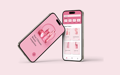 GlowUp || Beauty App UI Design app design app ui beauty industry branding cosmetic design e commerce glamour makeup skincare ui