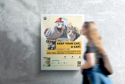 Cat Food Advertisement Poster advertisement graphic design poster