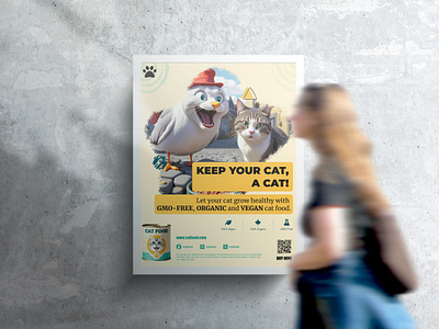 Cat Food Advertisement Poster advertisement graphic design poster