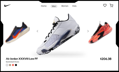 Nike Web Design nike shoes ui uiux web webdesign