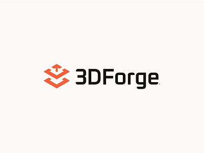 3DForge 3d print logo 3d printing clean logo geometric logo layers logo logotype minimalist logo