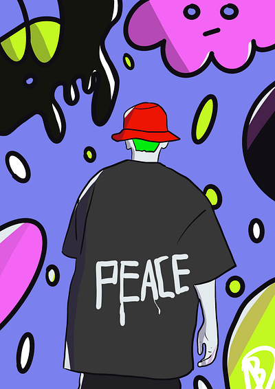 Illustration - Peace art artist artwork colorful design digital digitalart digitalartist digitaldrawing drawing illustrate illustration illustrator procreate streetwear