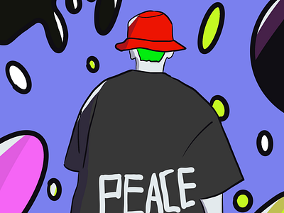 Illustration - Peace art artist artwork colorful design digital digitalart digitalartist digitaldrawing drawing illustrate illustration illustrator procreate streetwear