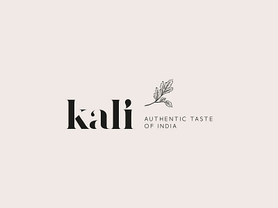 Kali - Authentic Taste of India branding graphic design illustrator logo royal typography