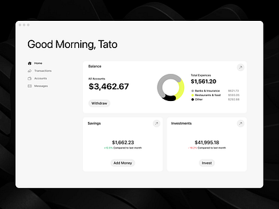 Simple Dashboard dashboard minimal polodashvili simple sleek slim tato ui ux white