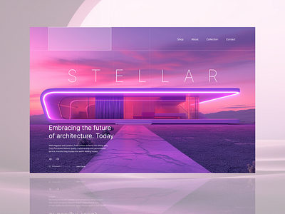 Stellar | Futuristic Architecture Website ai architecture branding cc design graphic design housing landing page minimal modern premium ui web web design