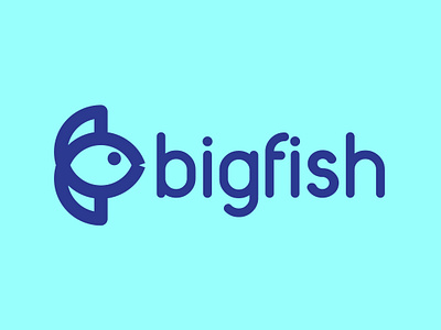 BIG FISH LOGO DESIGN adobe illustrator brand brand design brand identity branding fish fish logo logo logo design minimalist logo portfolio simple logo