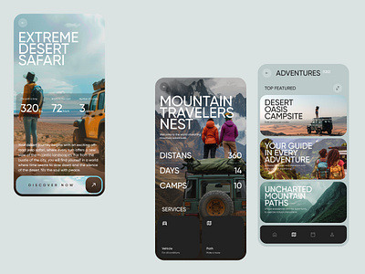 Travel App Design adventures android app design ios travell travelling ui ux