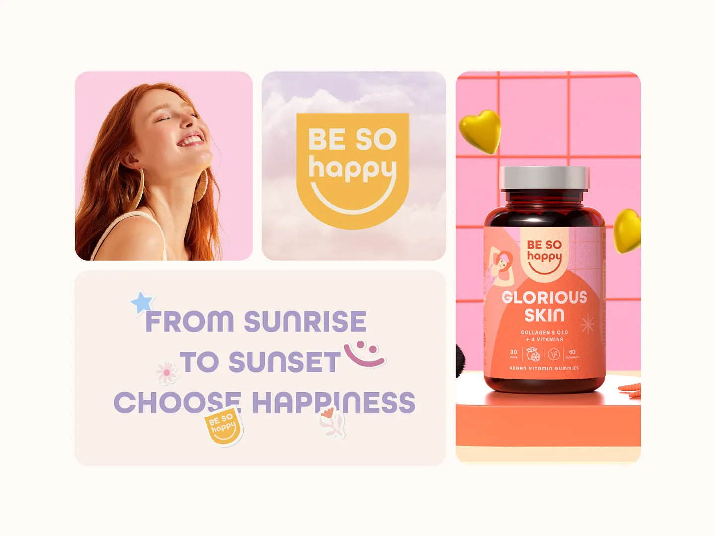 Vibrant Branding and Packaging Design for Supplement Website