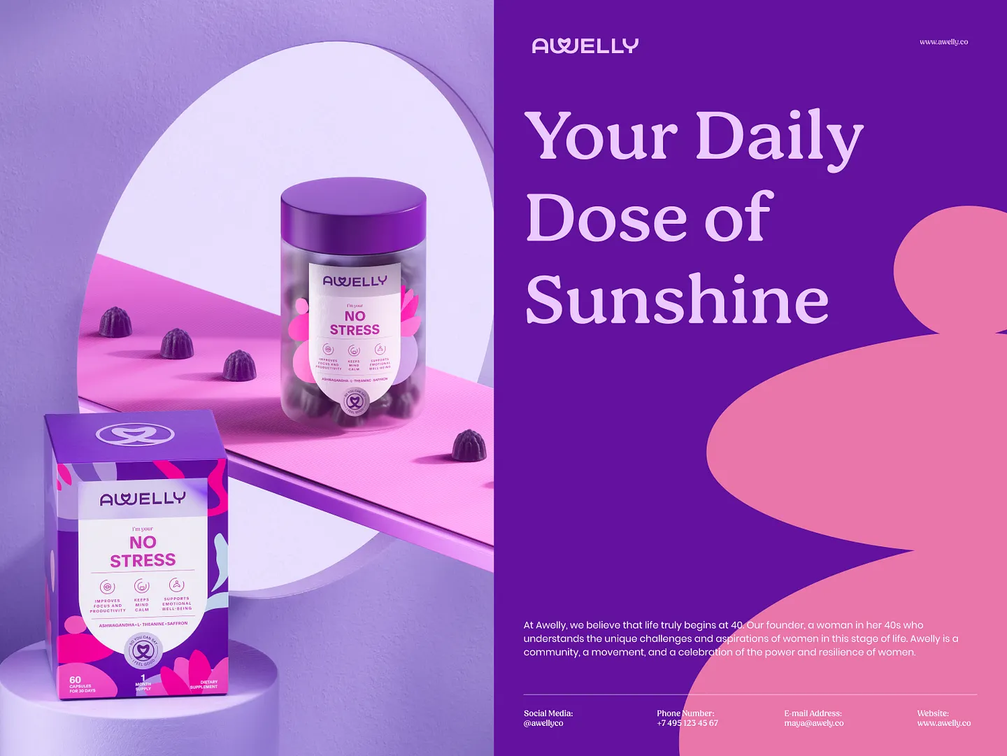 Vibrant Branding and Packaging Design for Supplement Website