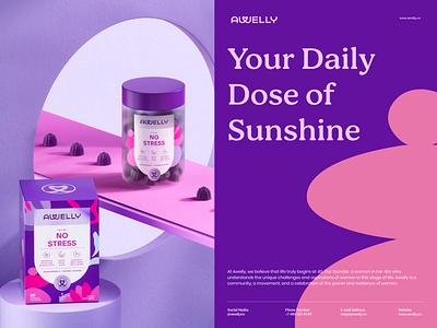 Awelly Branding & Packaging Design / Supplement - Vitamins 3d branding design emblem graphic design label logo logotype motion graphics packaging packaging design supplement supplement branding supplement packaging typography vitamin vitamin branding vitamin packaging vitamins