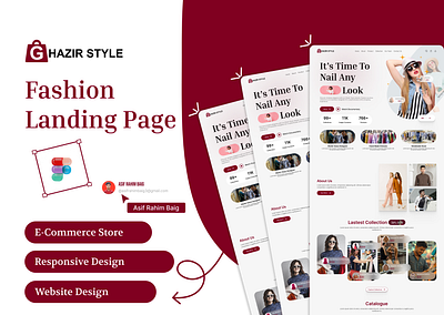 Fashion Landing Page Design In Figma ecommerce fashion design fashion landing page fashion website figma landing page mobile version ui uiux user interface website website design