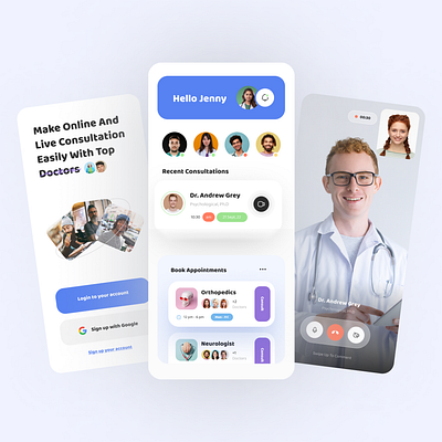 Doctor Appointment Ui Design app app design appointment branding doctor figma ios simple design ui uiux ux