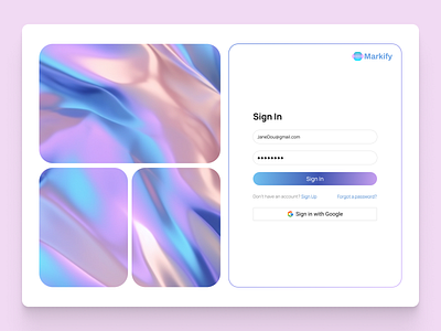 Sign In Page design desktop gradient light log in logo sign in sign up ui uidesign uiux ux uxdesign uxui web design