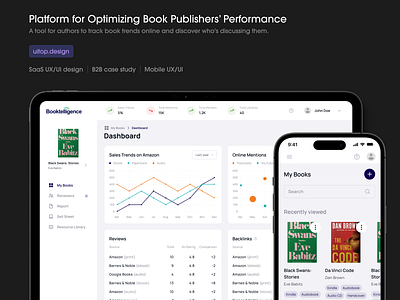 How we built a UX/UI design for a book publishing tool book publishing book sales case study dashboard design figma saas ui uitop uiux ux