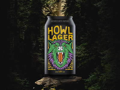 Beer brand design beer illustration procreate wolf