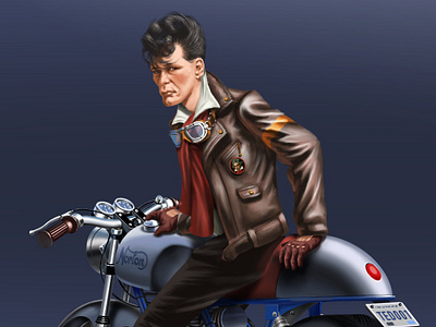 Ted art biker character design concept design costume design graphic design illustration motorcycle vehicle