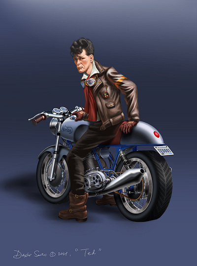 Ted art biker character design concept design costume design graphic design illustration motorcycle vehicle