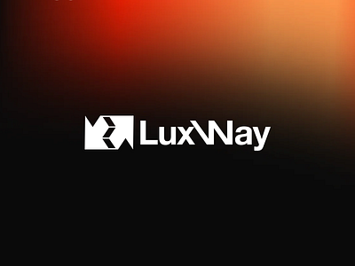 LuxWay — Brand identity arrows brand identity branding flat font gradient logo logo design logotype mark symbol transit type way