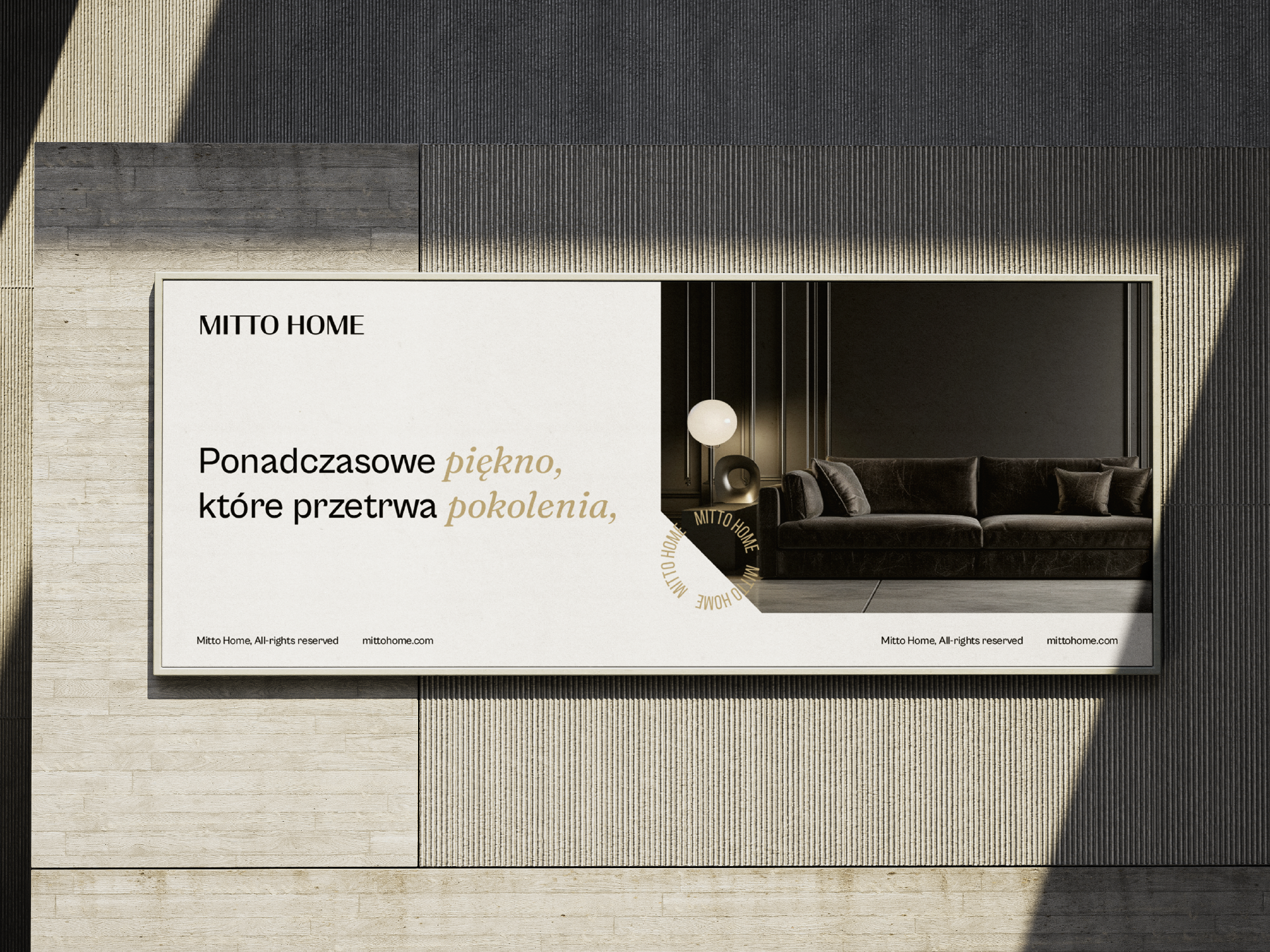 Mitto Home Brand Identity banner design brand identity design furniture logo home logo logo mittohome mockup modern logo visual identity visual system wordmark