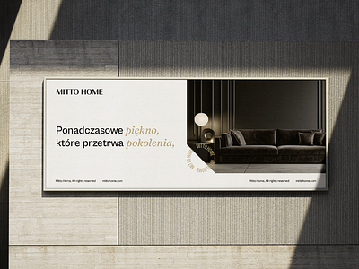 Mitto Home Brand banner design brand identity design home logo logo mittohome mockup modern logo visual system wordmark