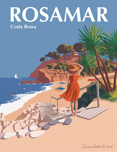 Rosamar Posters art beach branding costa brava design graphic design illustration posters travel vintage posters