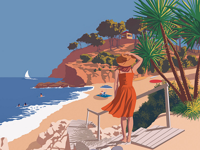 Rosamar Posters art beach branding costa brava design graphic design illustration posters travel vintage posters