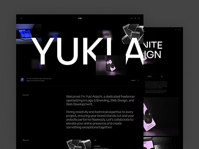 Yuki - Portfolio Website Design blog branding design ecommerce illustration template ui webdesign webflow website