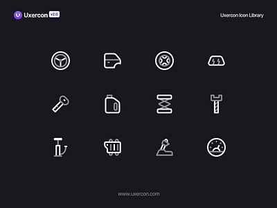 Automotive - Uxercon branding design icon illustration line icon logo motion graphics ui uxercon