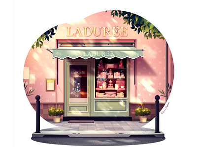 Macarons boutique chic city illustration ladurée lifestyle light luxury macarons paris pastry street vlog